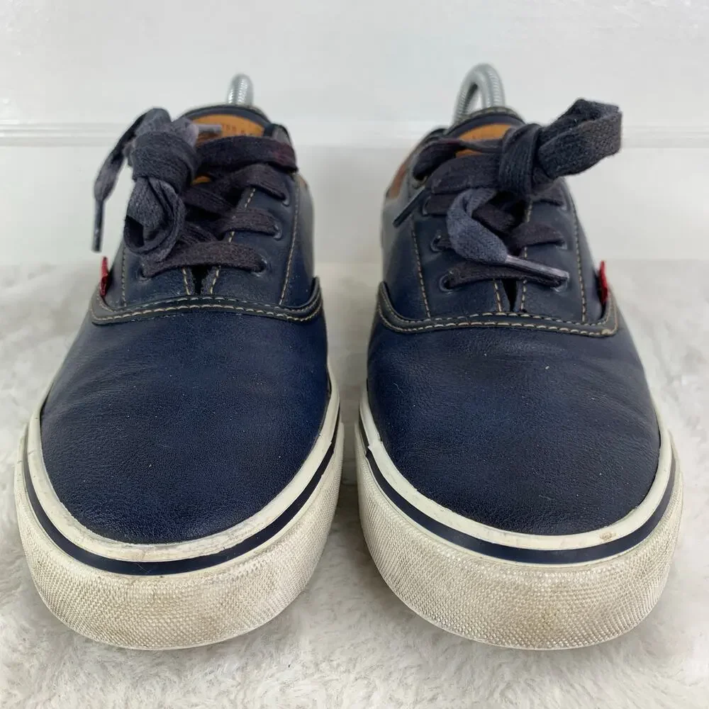 Levi's Ethan C Nappa Sneakers Men’s Size 7.5 Navy Blue Low Top Casual